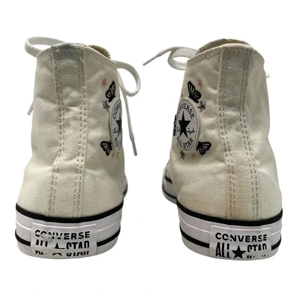 Converse Chuck Taylor Butterfly Embroidered High Top Canvas Sneakers Women’s 6 - Picture 8 of 16